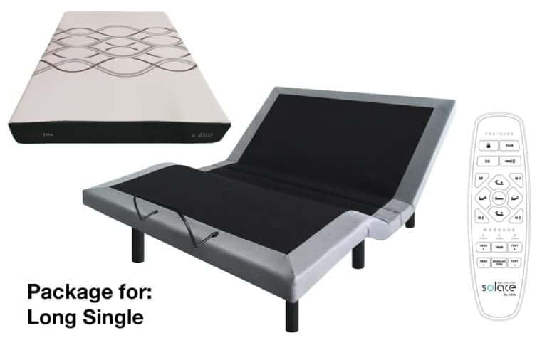 Solace Sleep Better Sleep Adjustable Bed with Copper memory foam pressure relief mattress Chooze