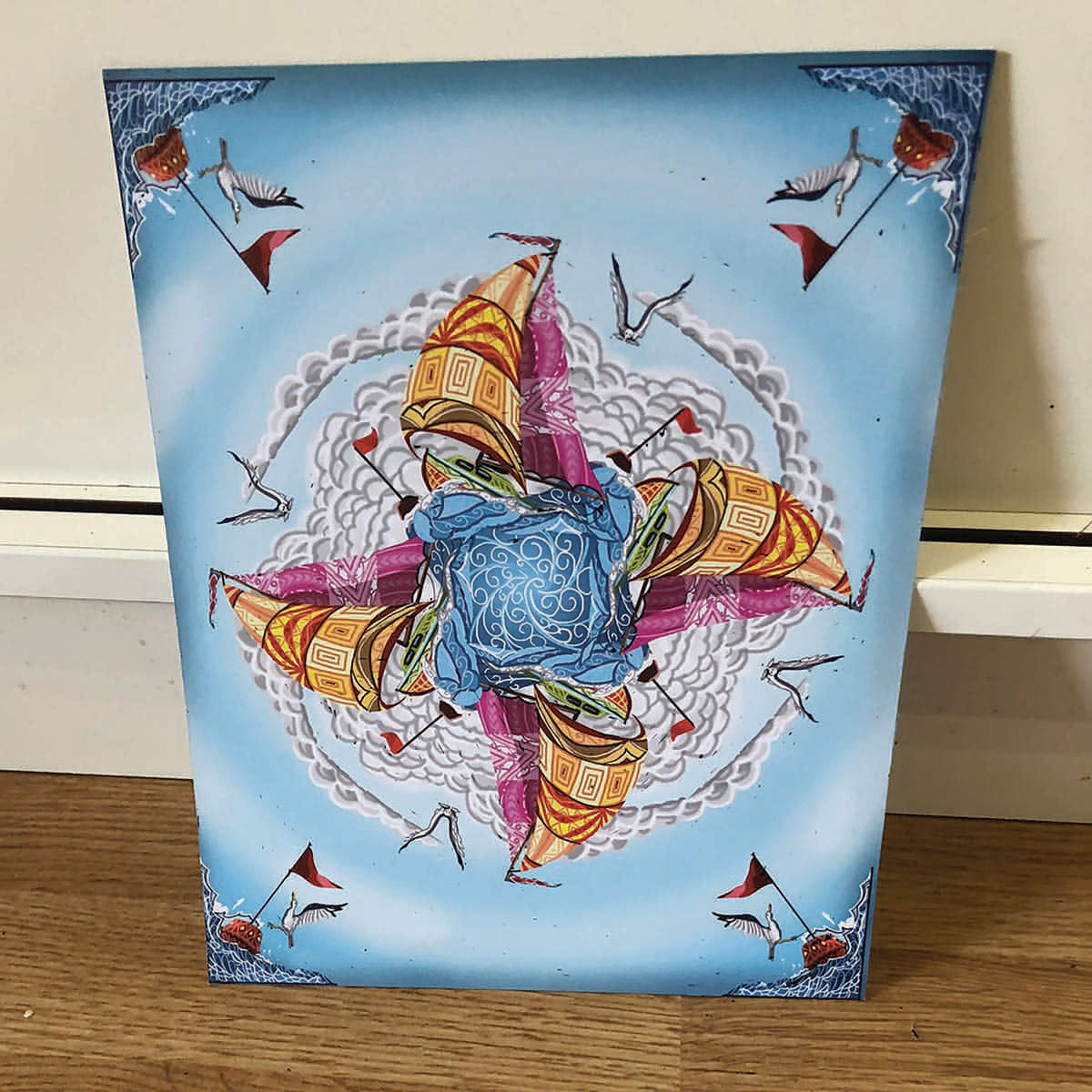 Boat Mandala Etch Art piece Chooze