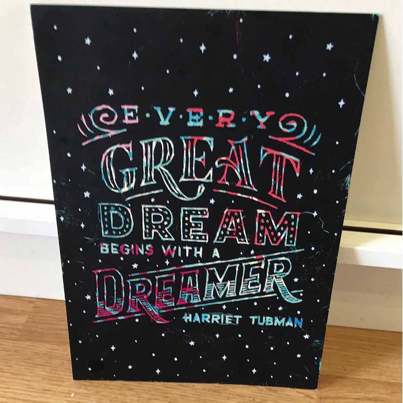 Every Great Dream Etch Art Piece Chooze