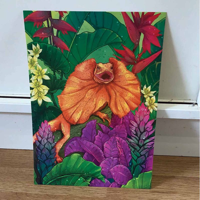 Lizard Etch Art Piece