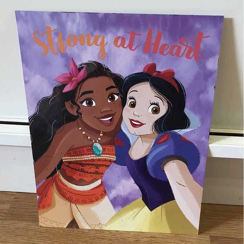 Moana and Snow White etch art piece Chooze