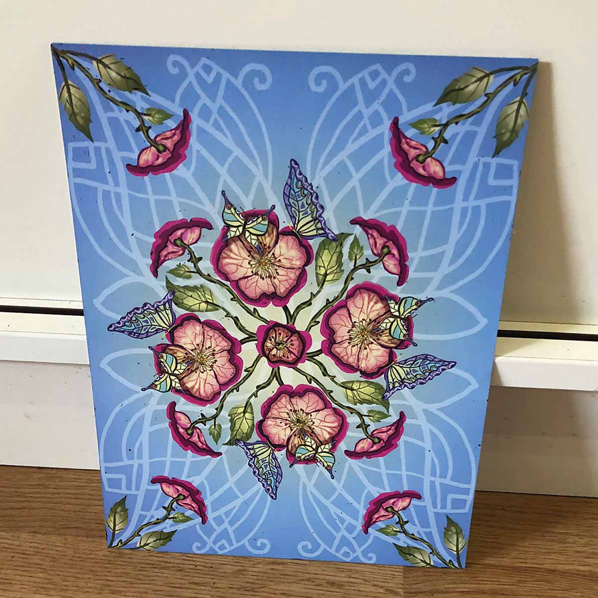 Pansy Mandala Etch Art Piece