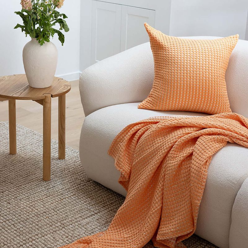 Dora Square Cushion - Peach - Chooze